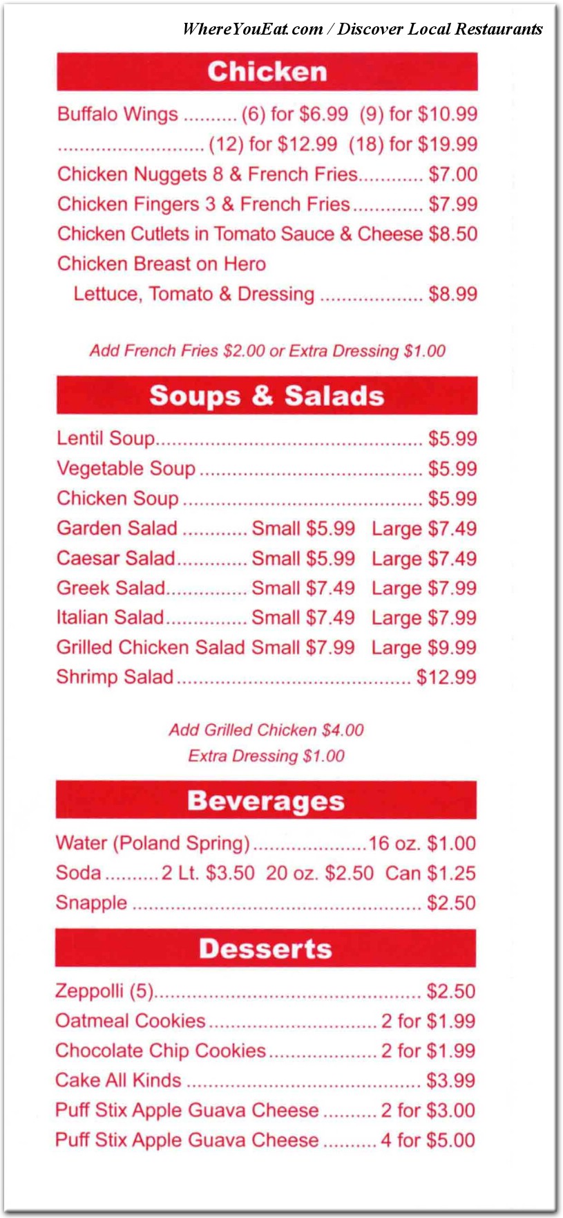 menu image