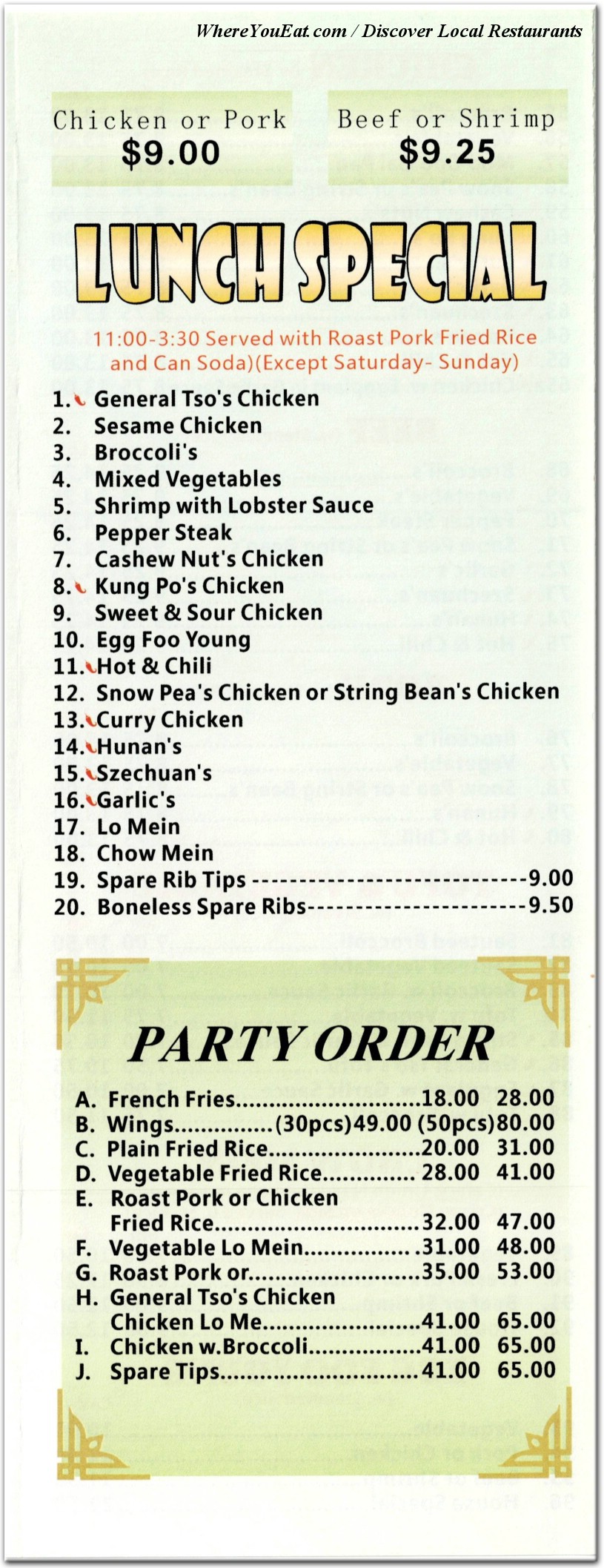 menu image