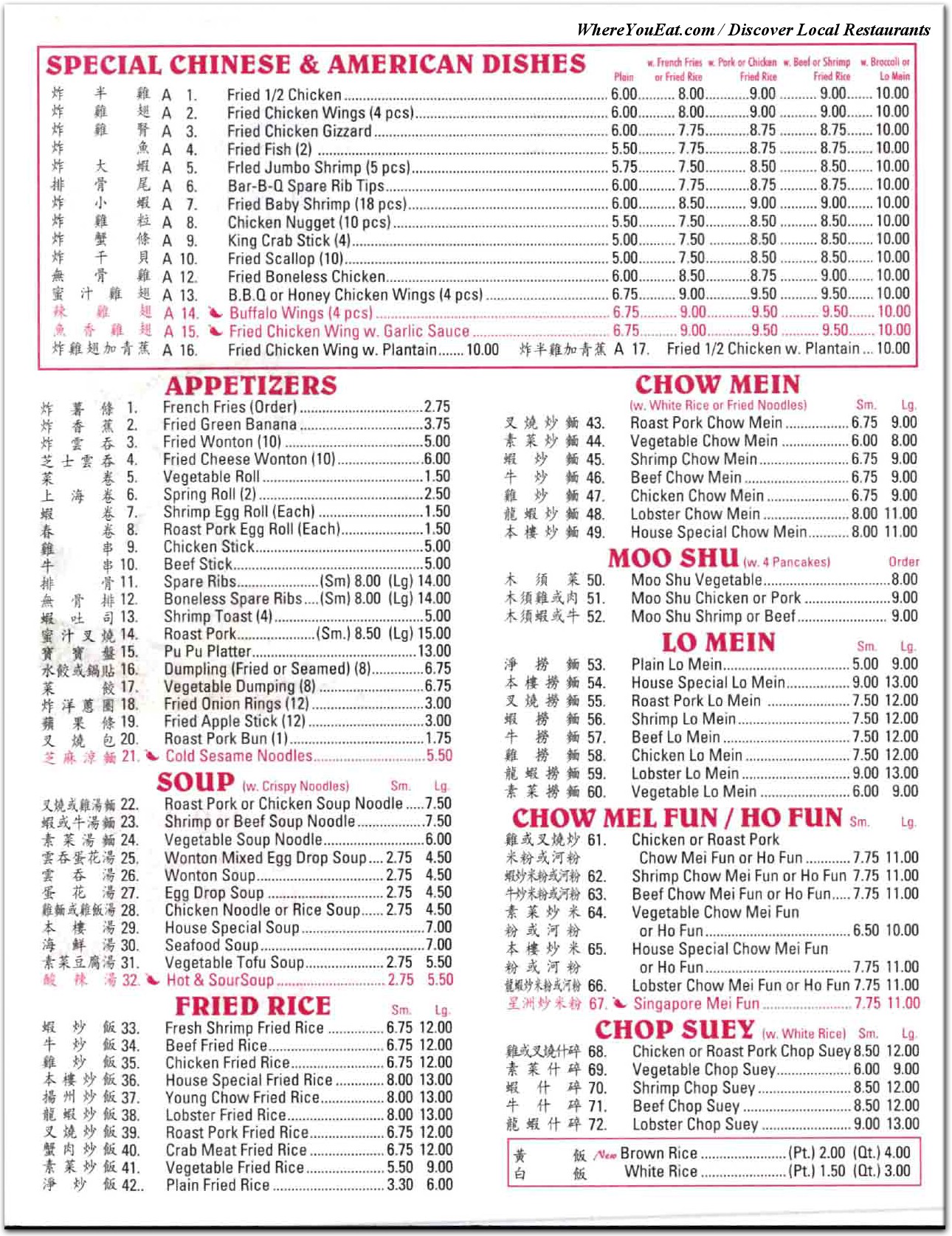 menu image