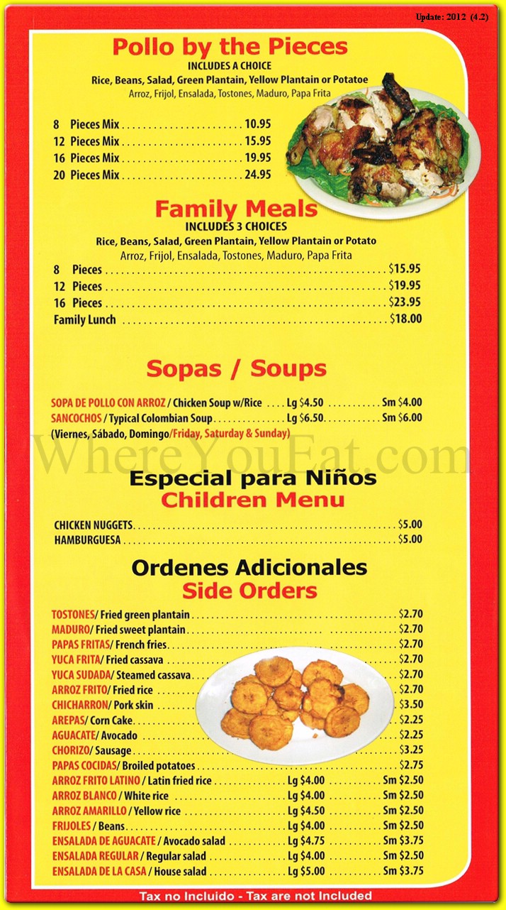 menu image