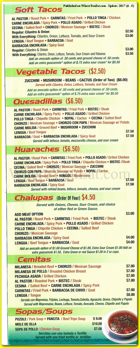 menu image