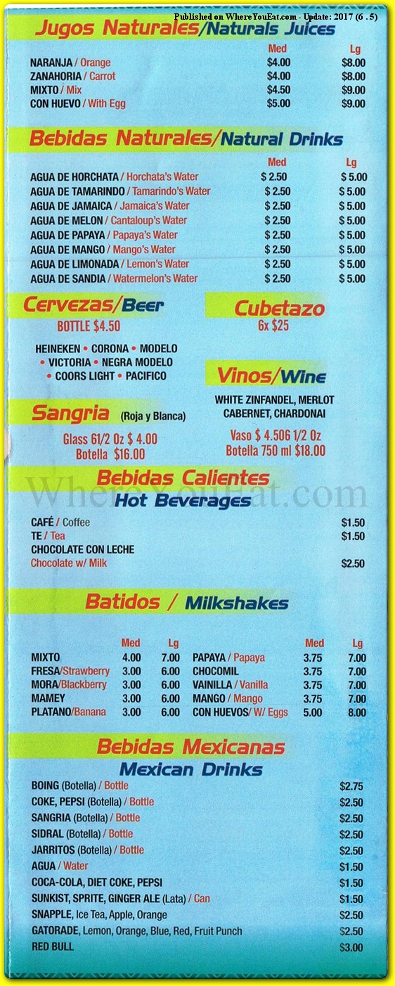 menu image