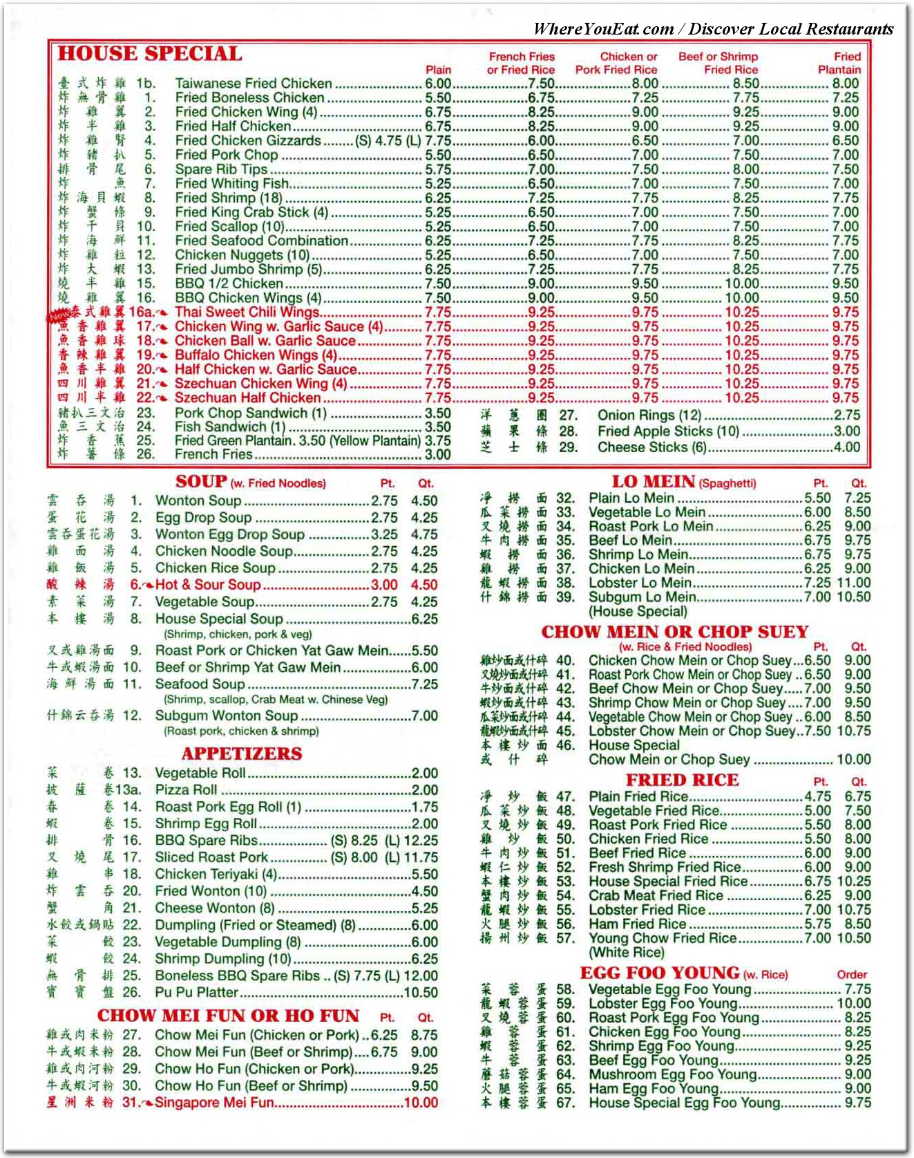 menu image