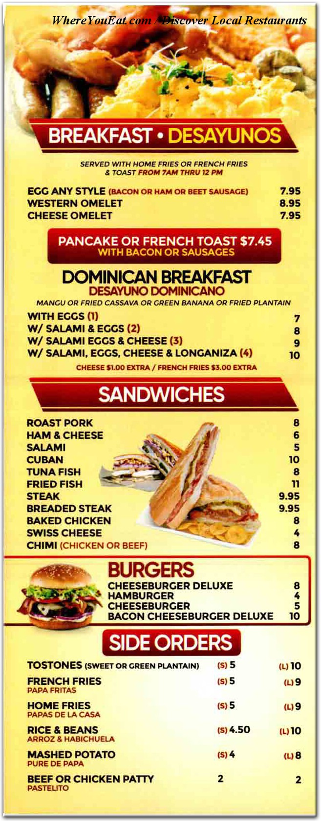 menu image