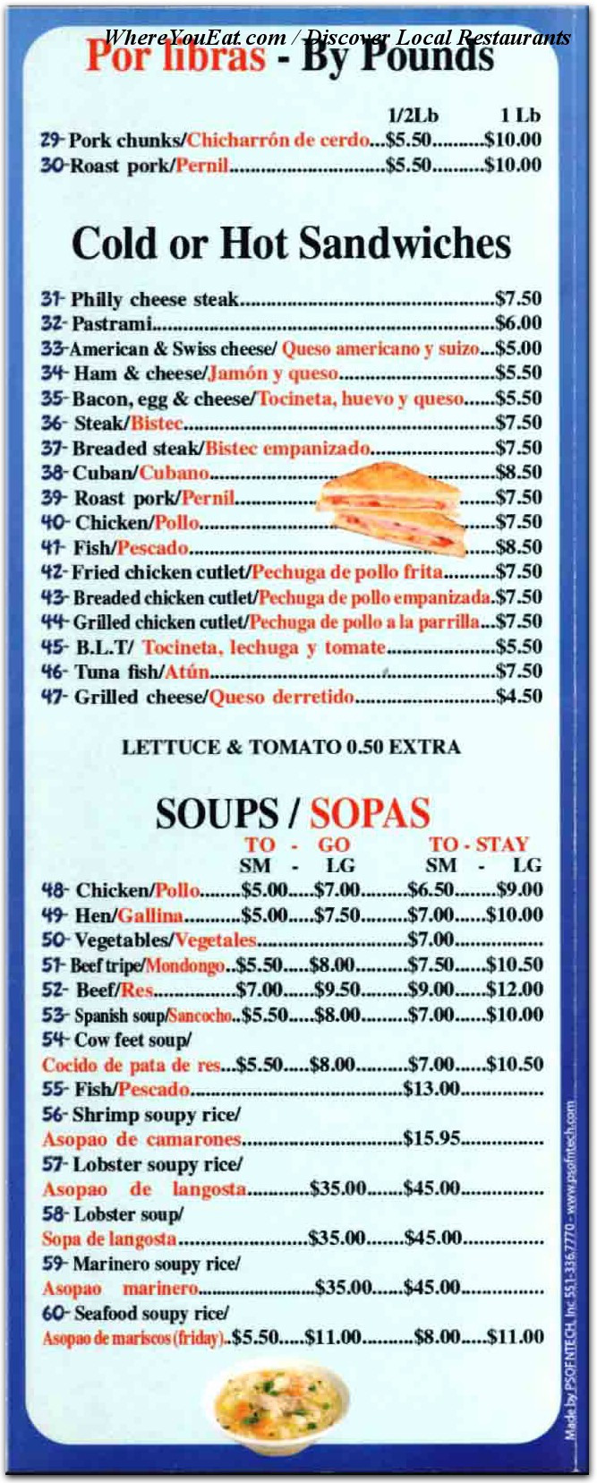 menu image