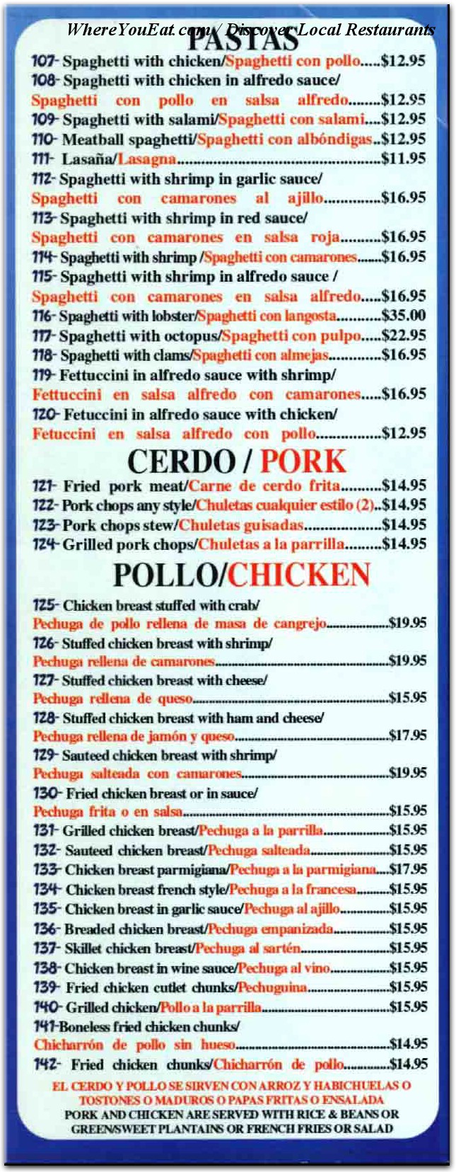 menu image