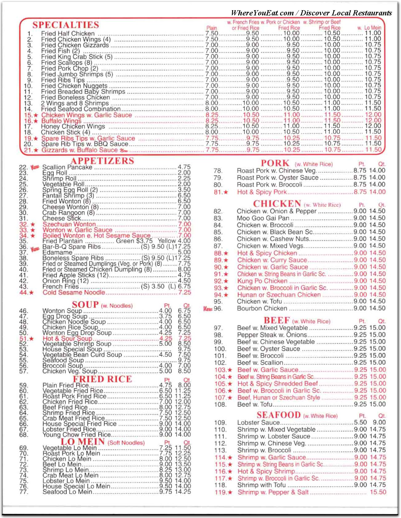 menu image