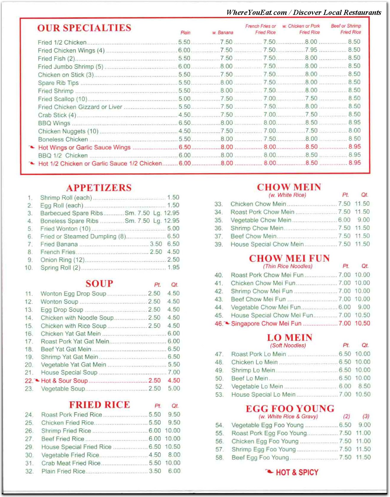 menu image