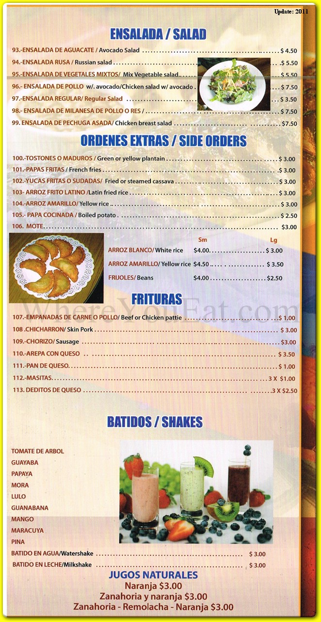 menu image