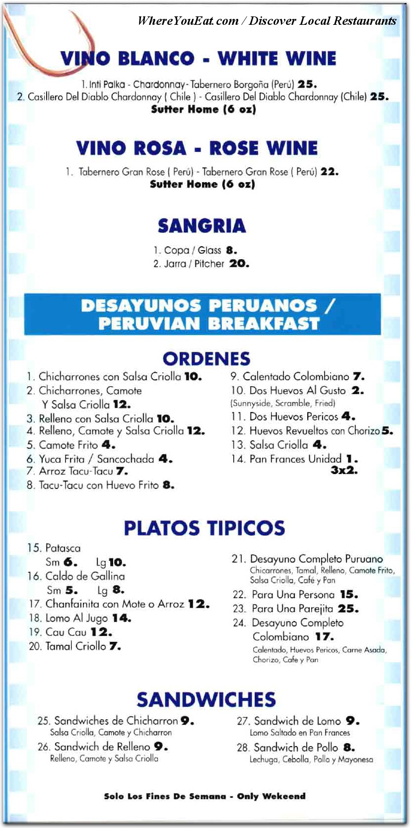 menu image