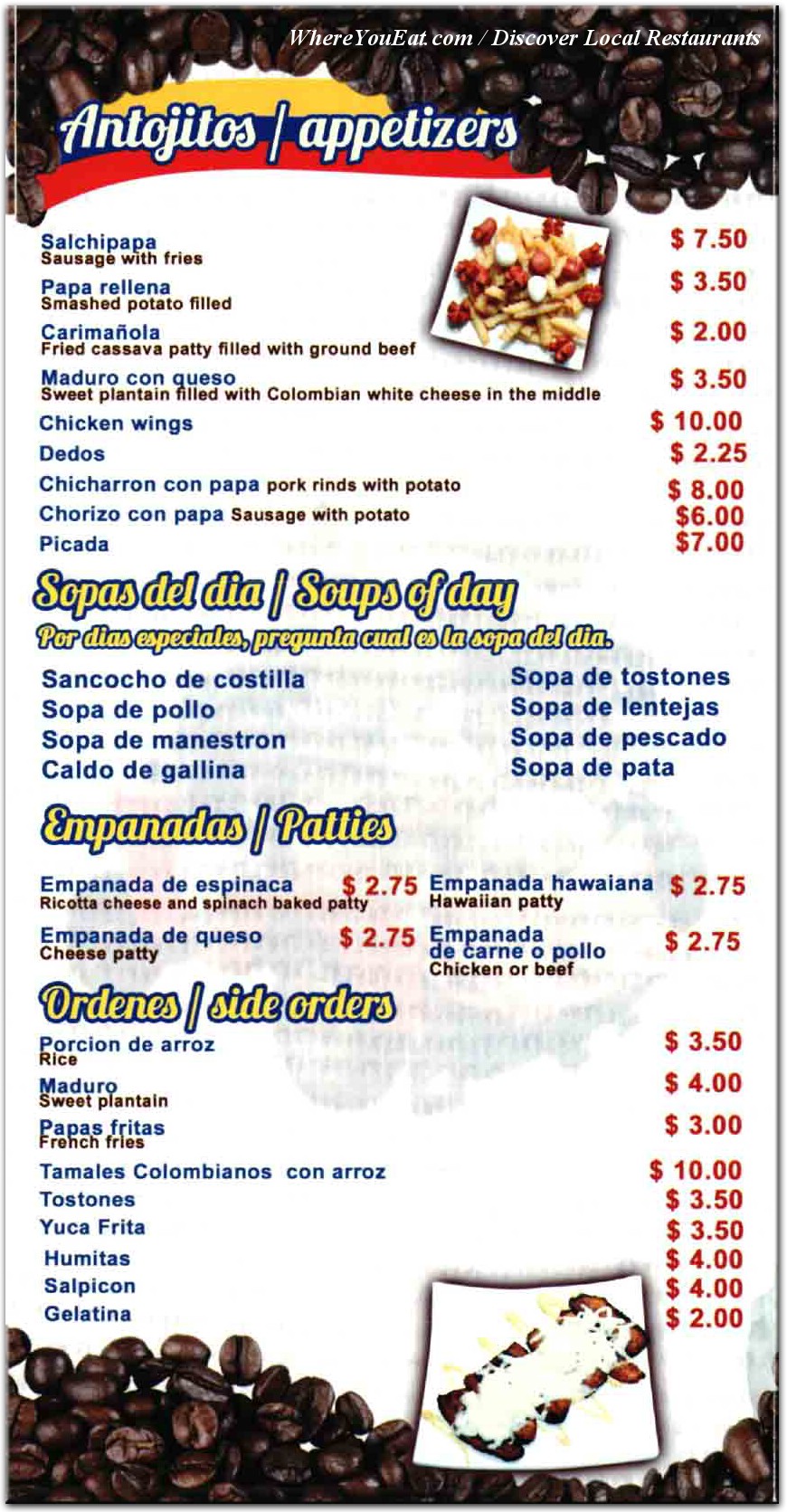 menu image