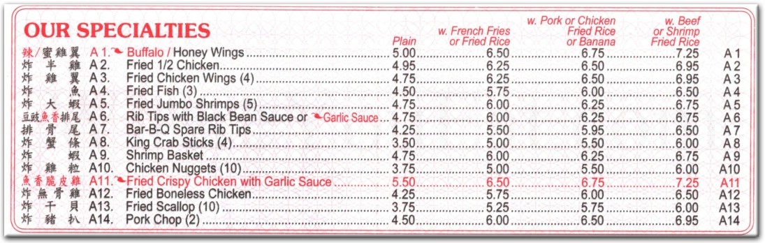 menu image