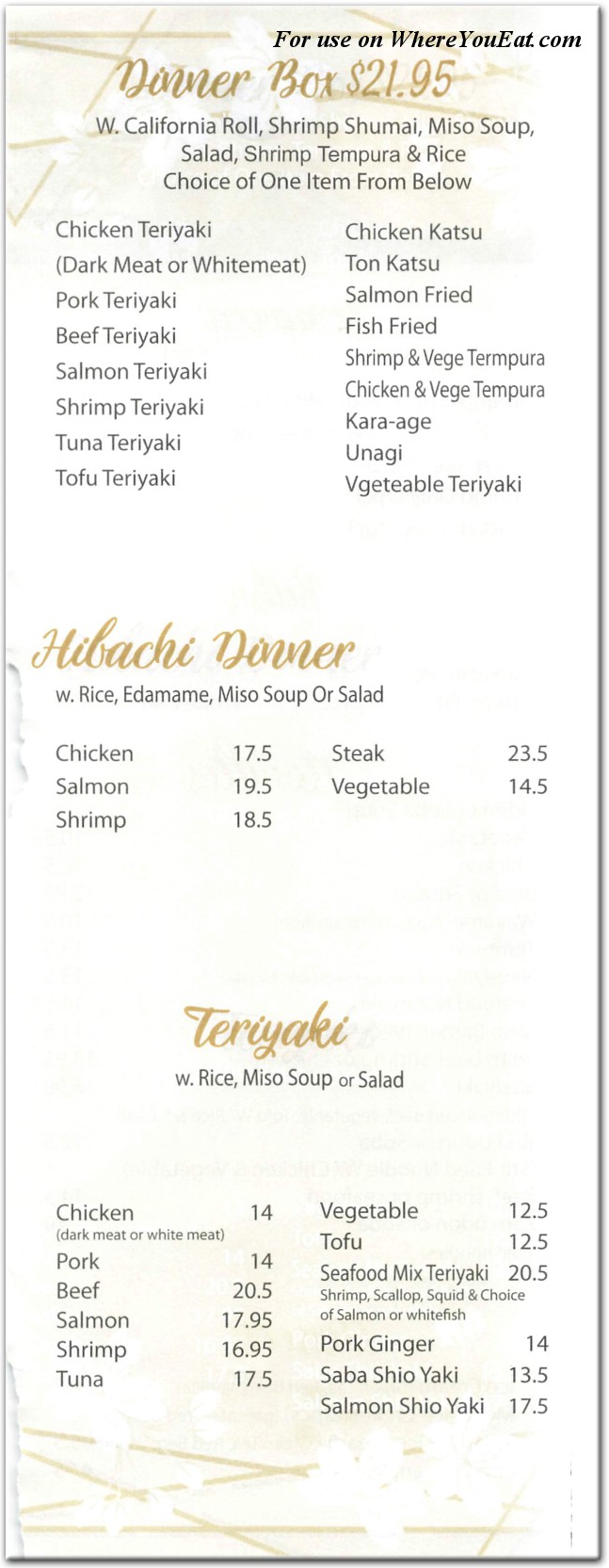 menu image