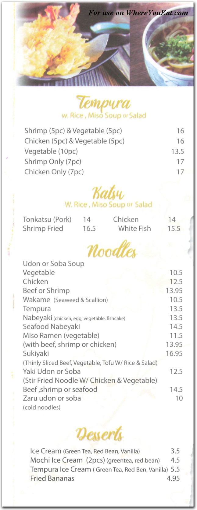 menu image