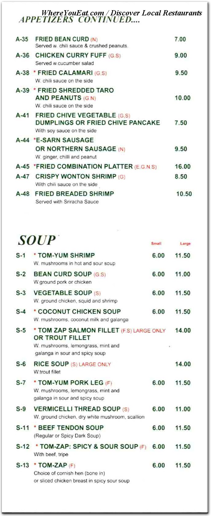 menu image