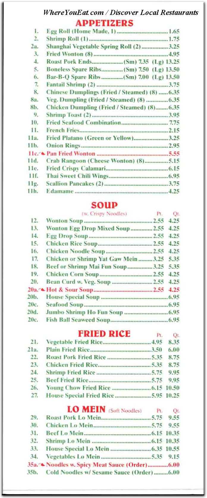 menu image