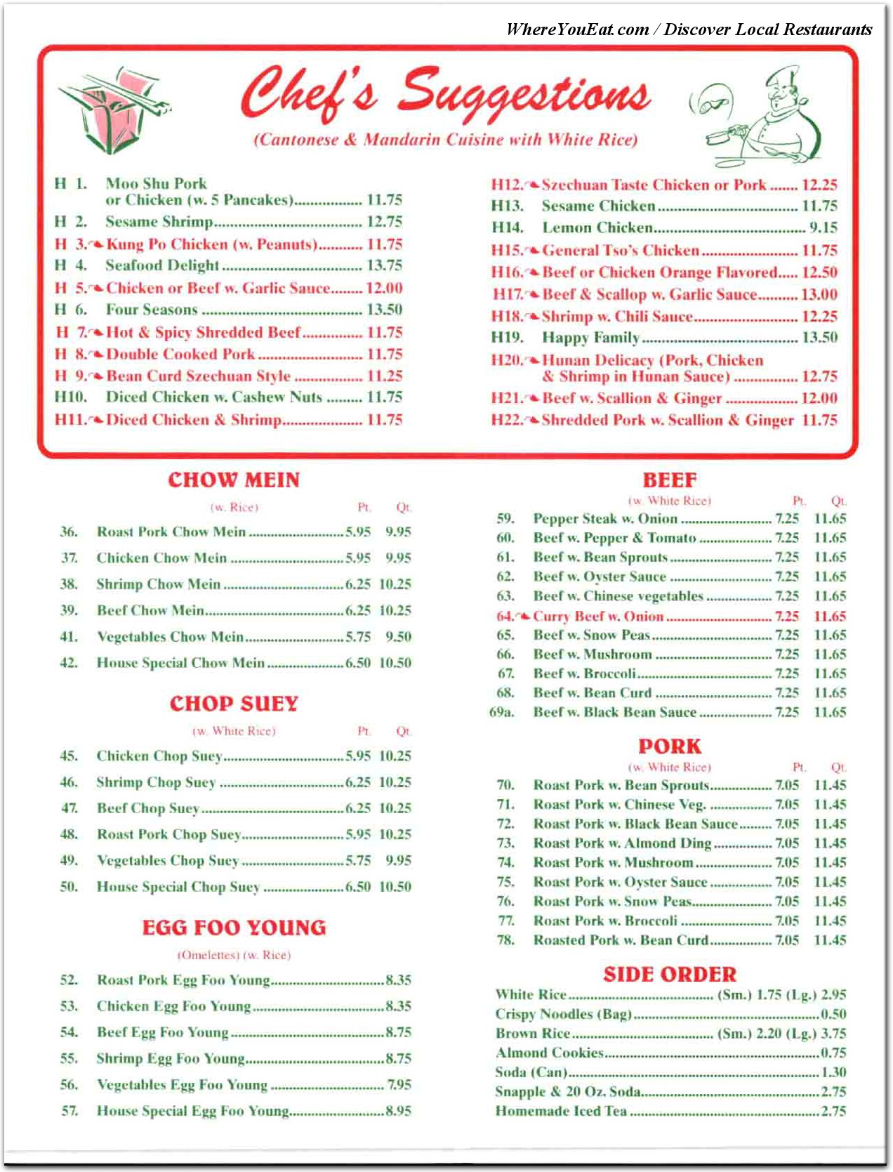 menu image