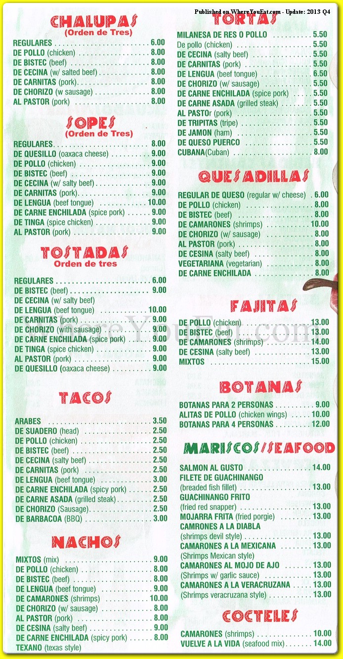 menu image