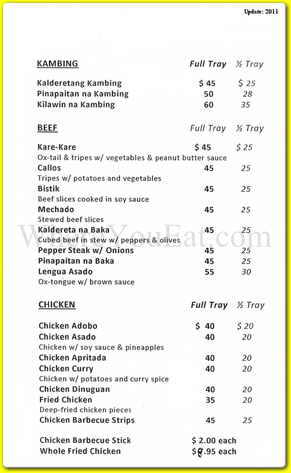 menu image