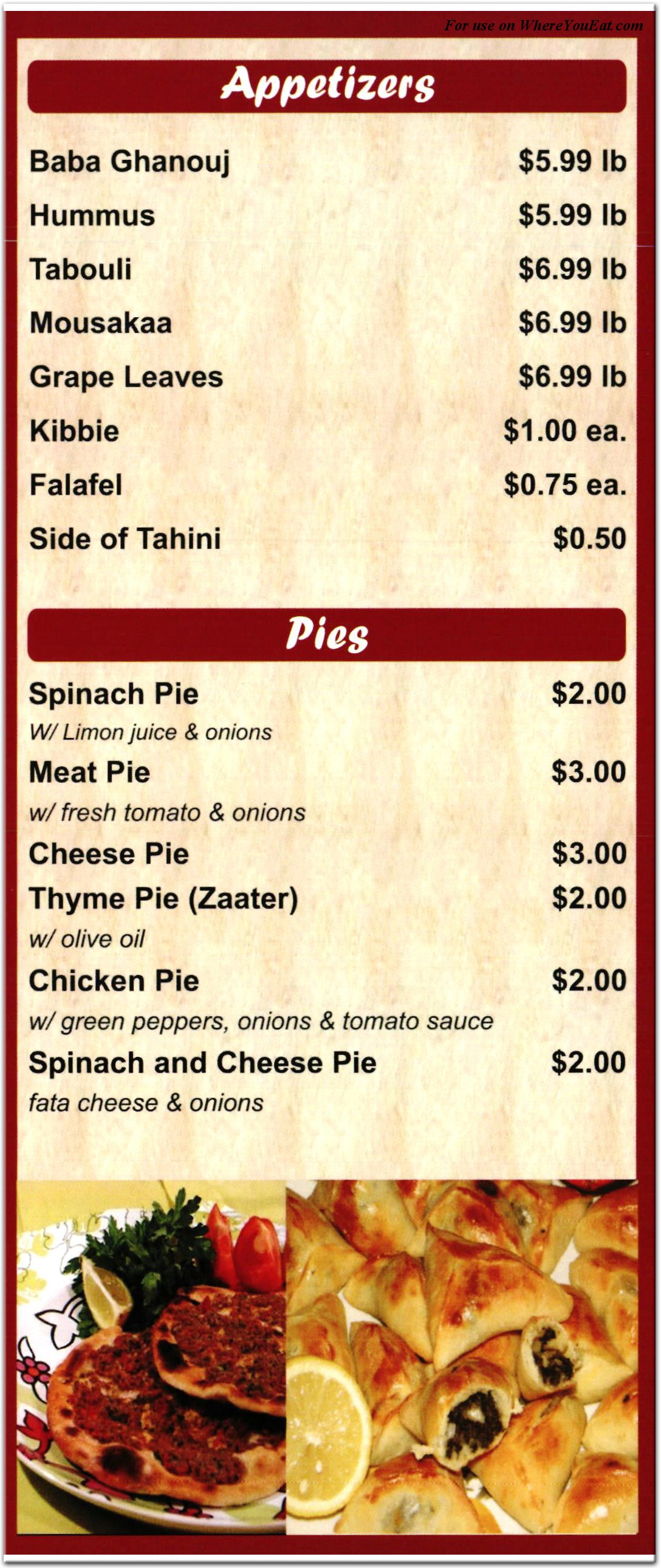 menu image