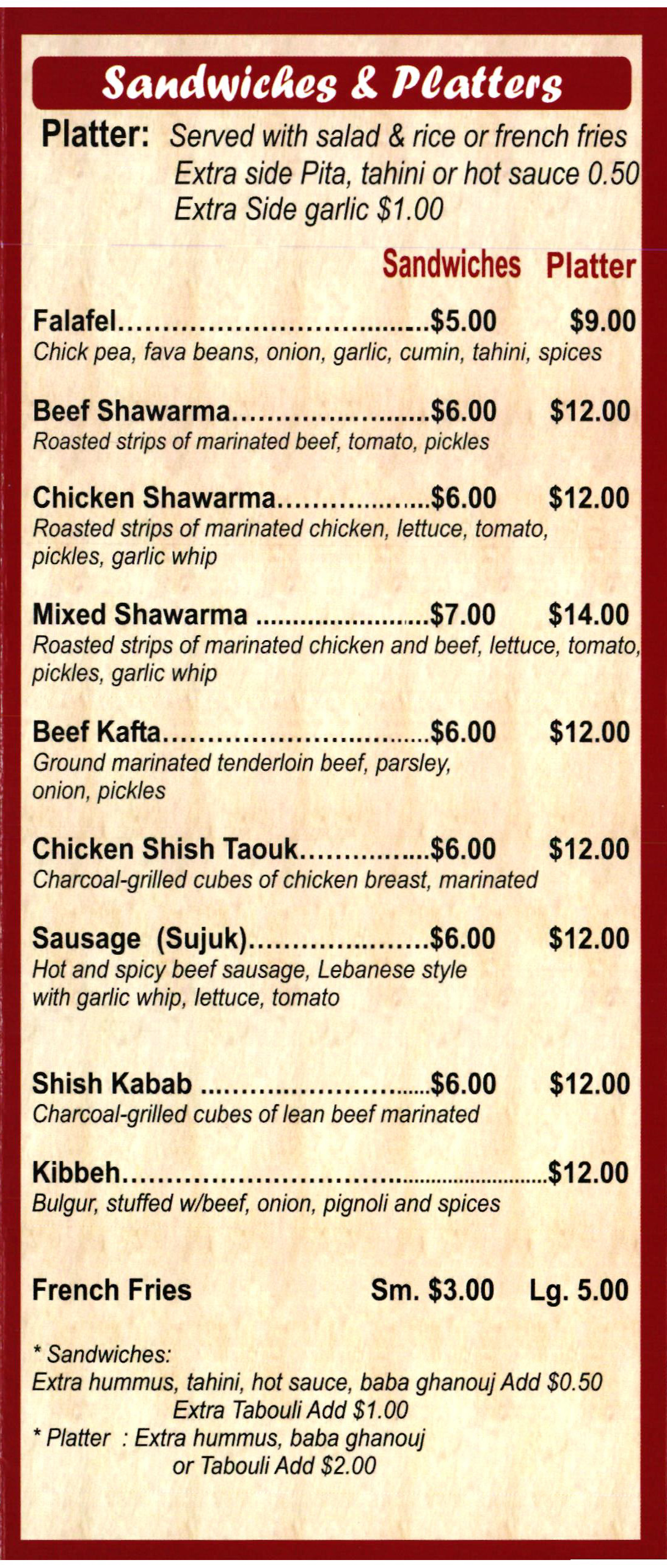 menu image