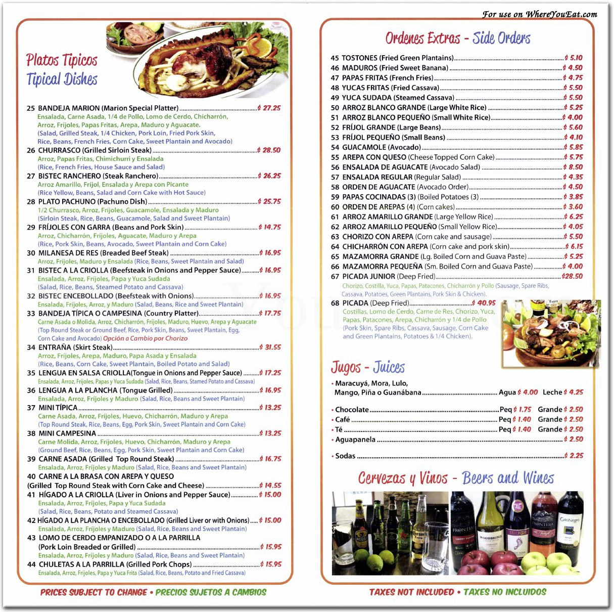 menu image