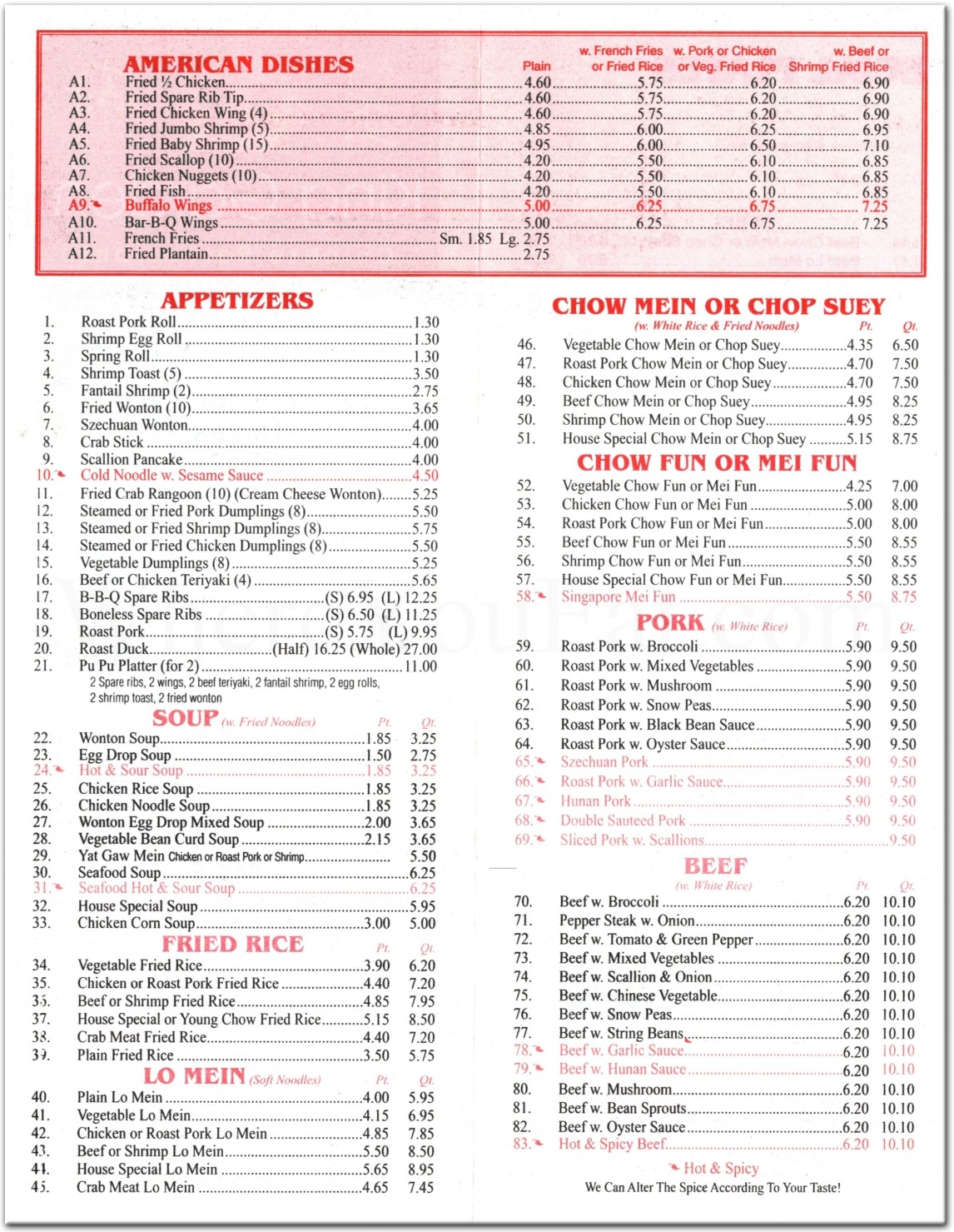 menu image