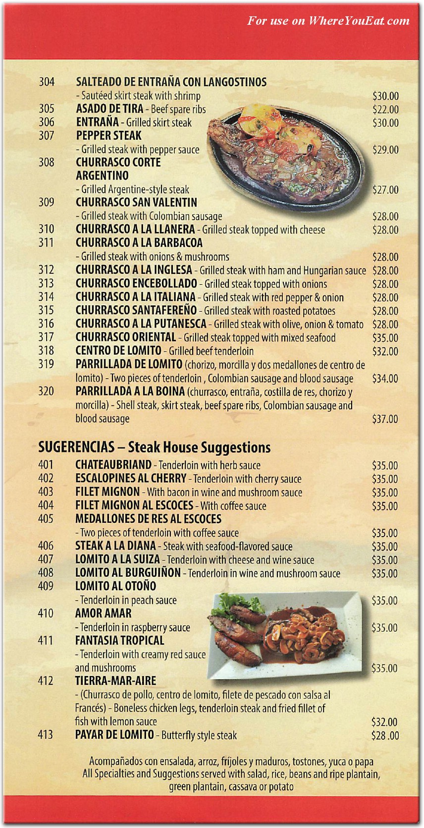 menu image