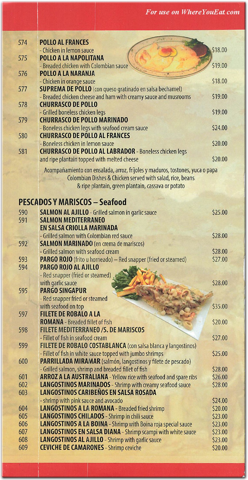 menu image