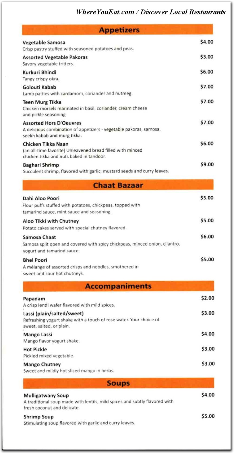 menu image