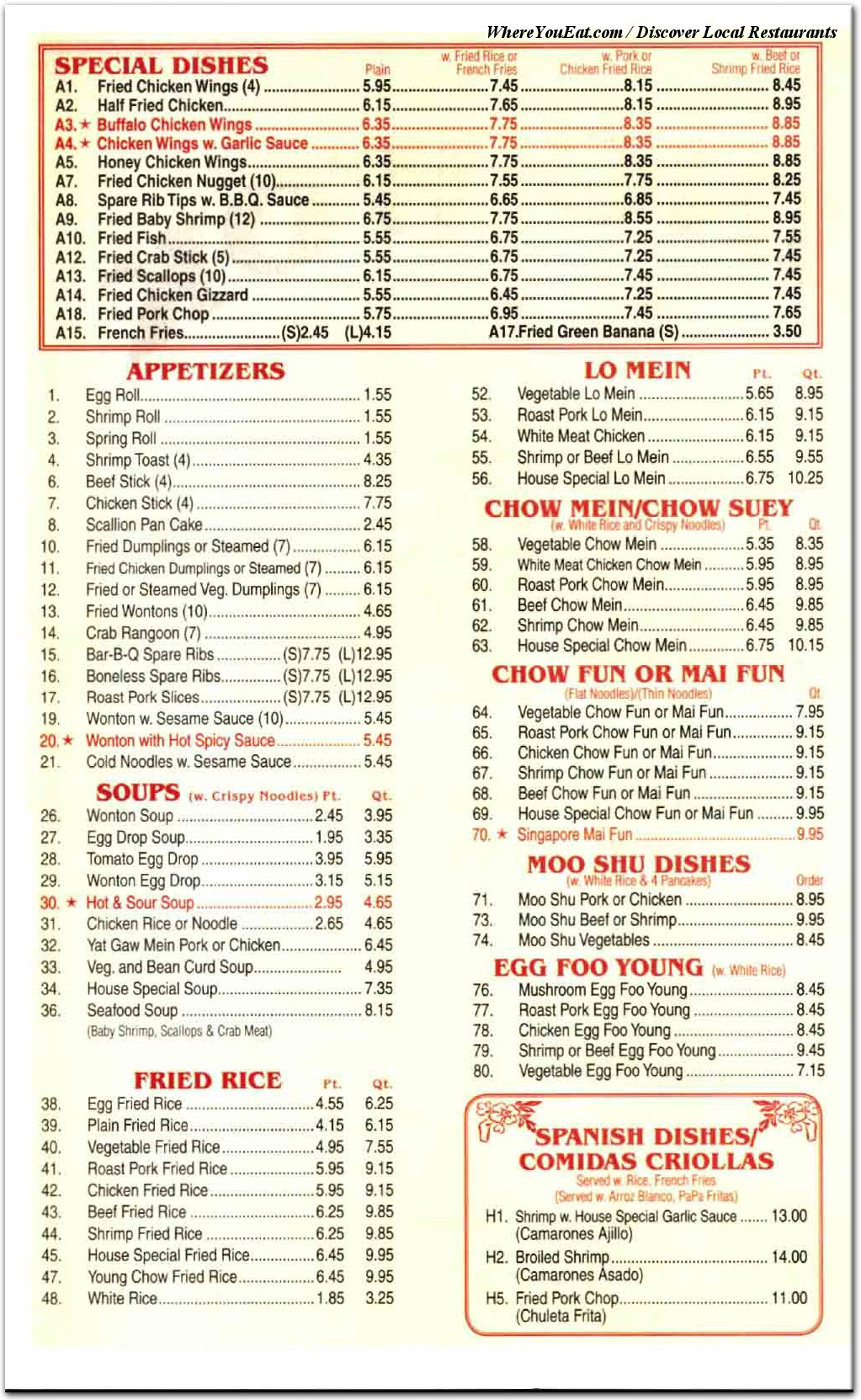 menu image