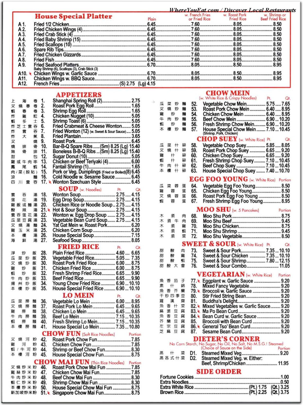 menu image