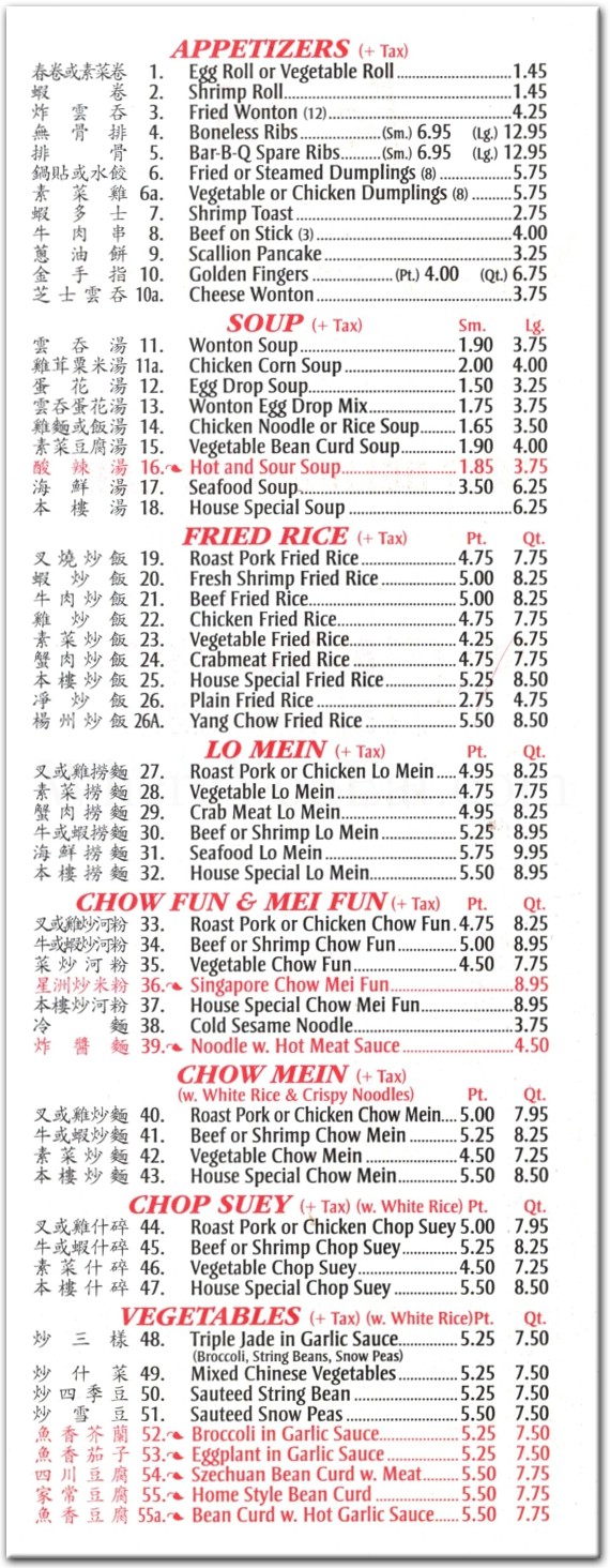 menu image