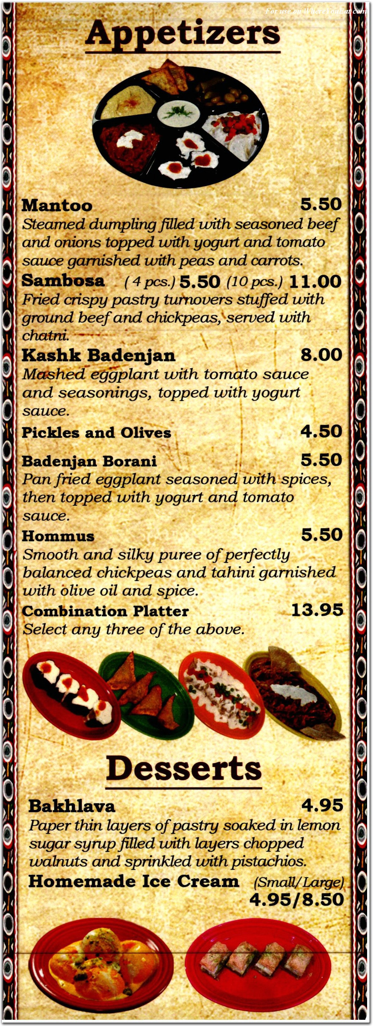 menu image