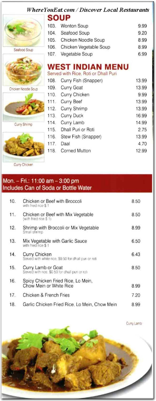menu image
