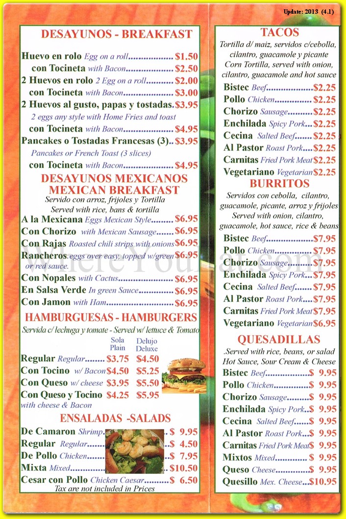 menu image