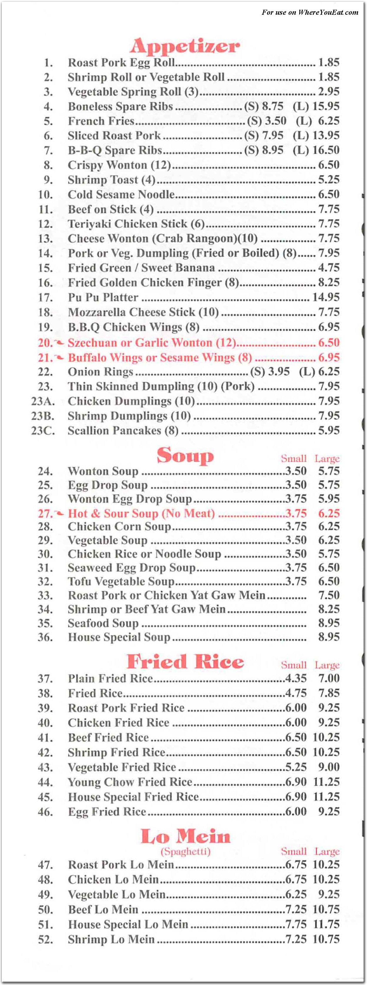 menu image