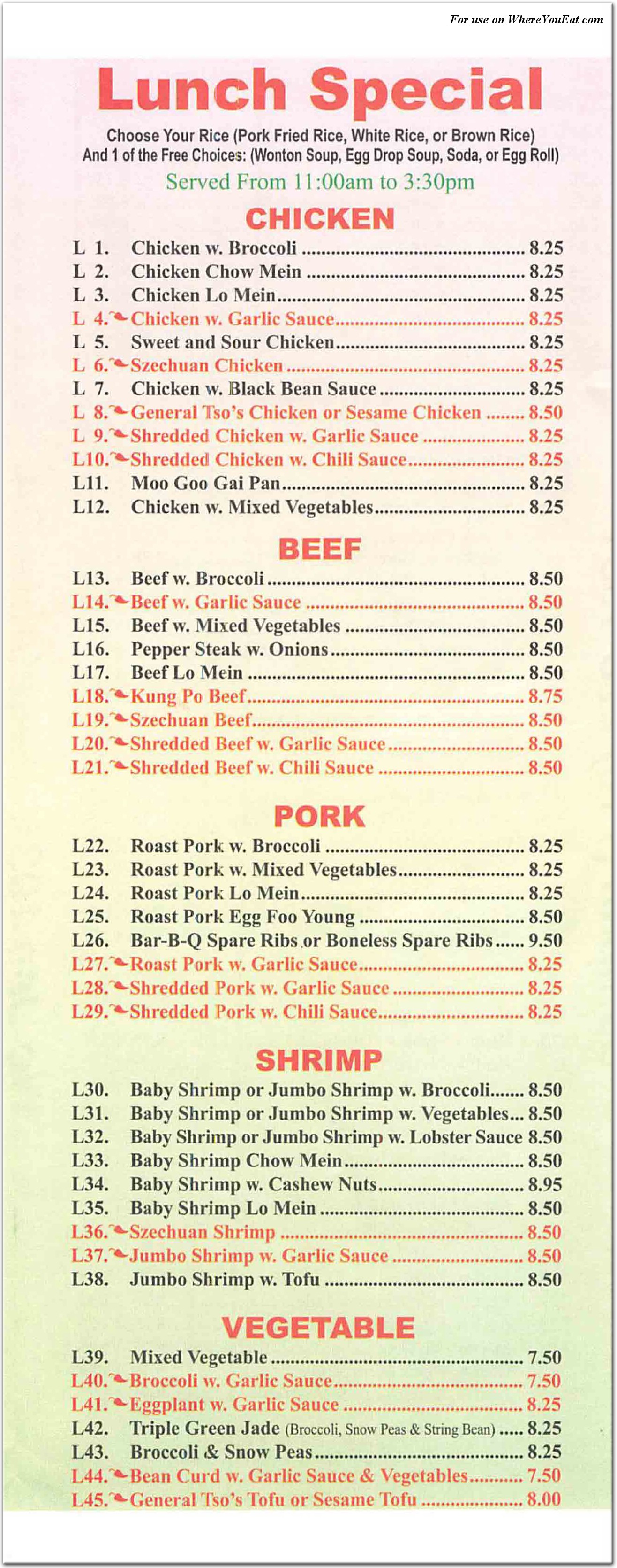 menu image