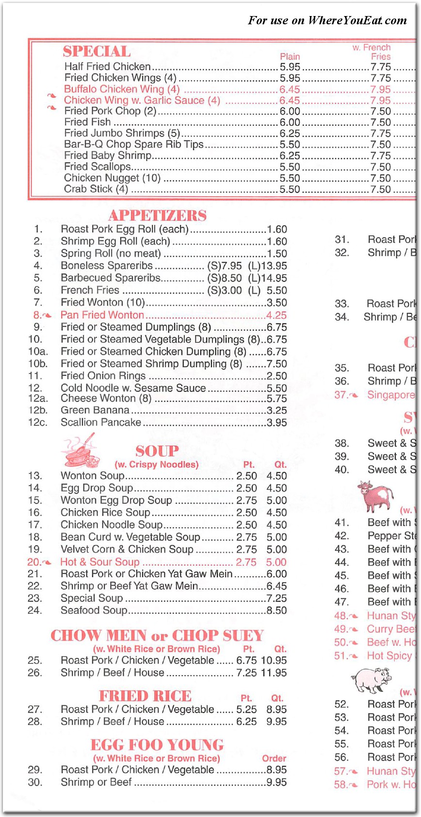 menu image