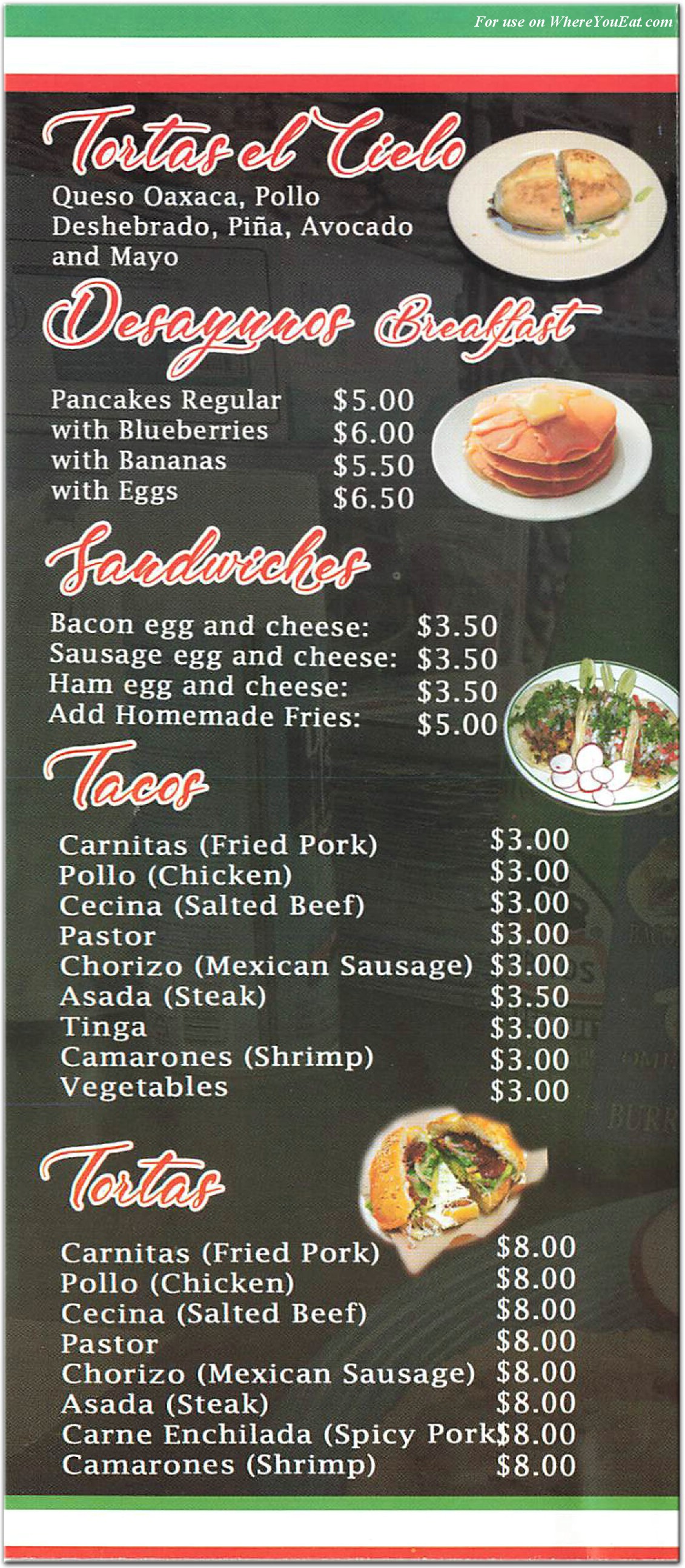 menu image