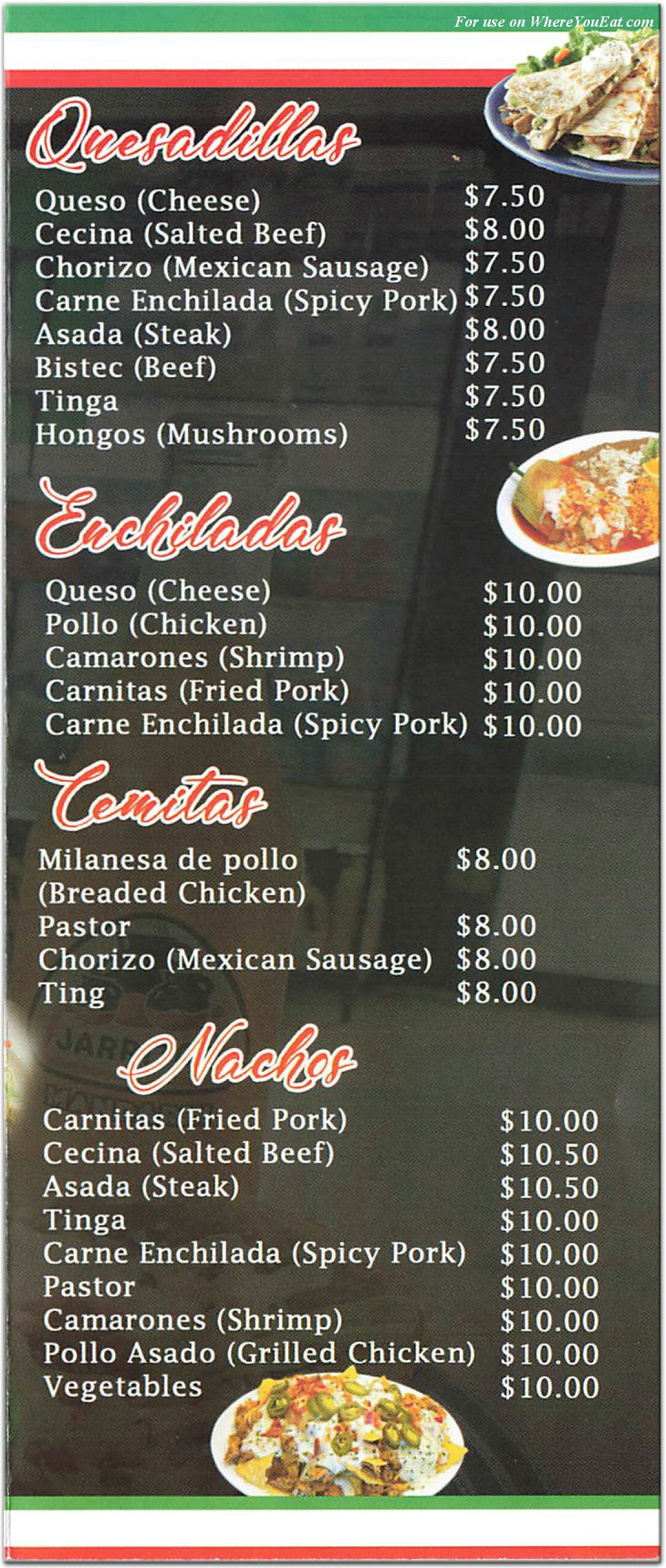 menu image