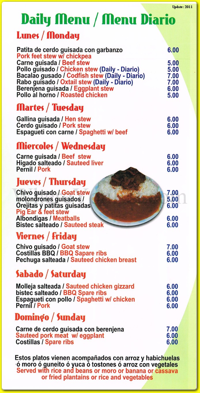 menu image