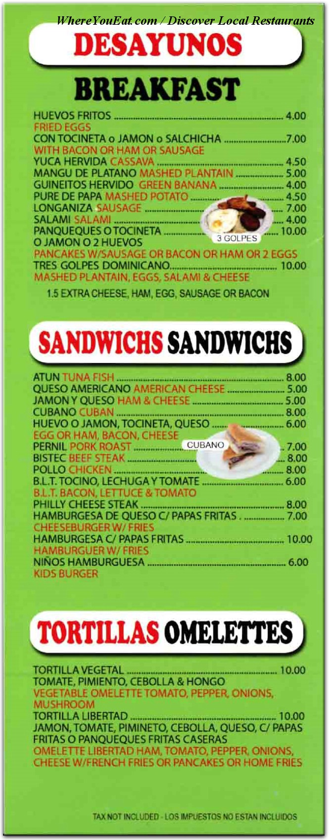 menu image