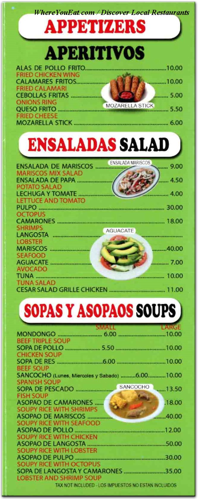 menu image