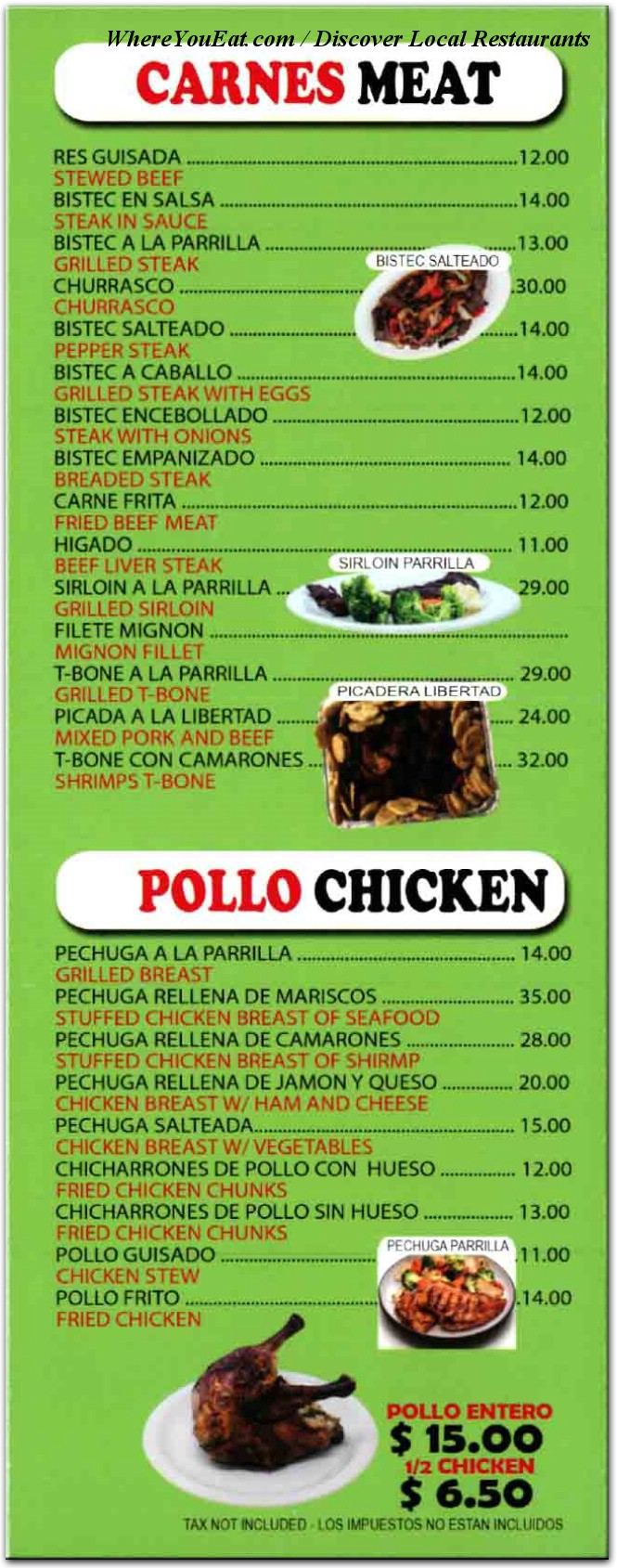 menu image