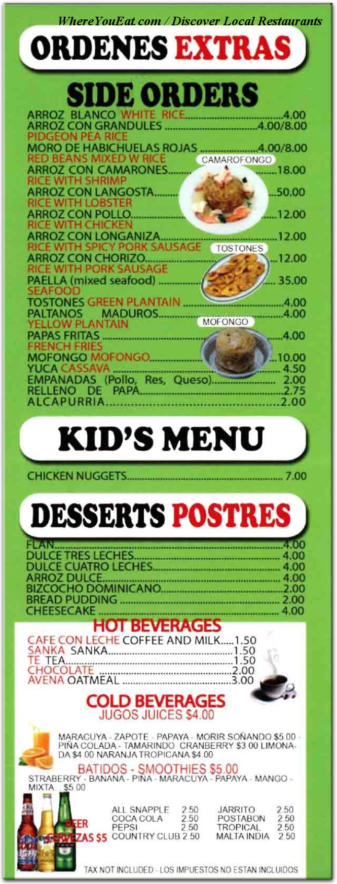 menu image