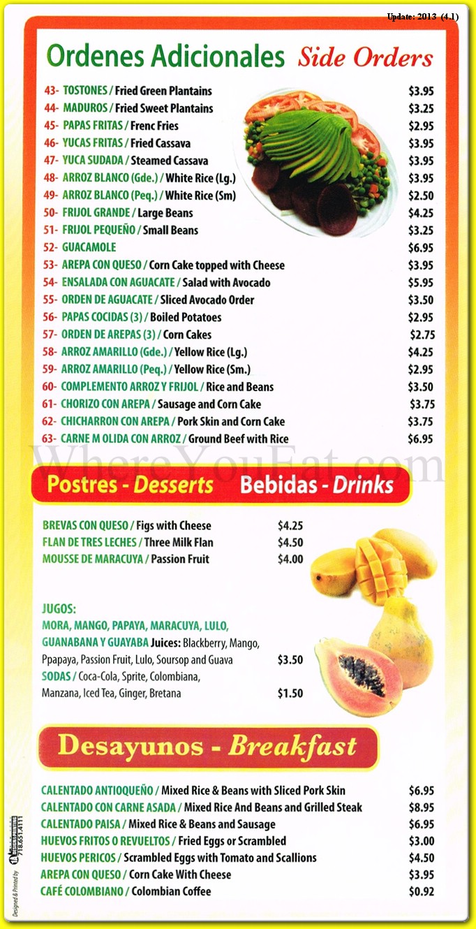 menu image