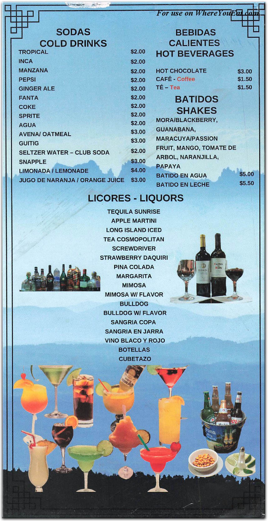 menu image