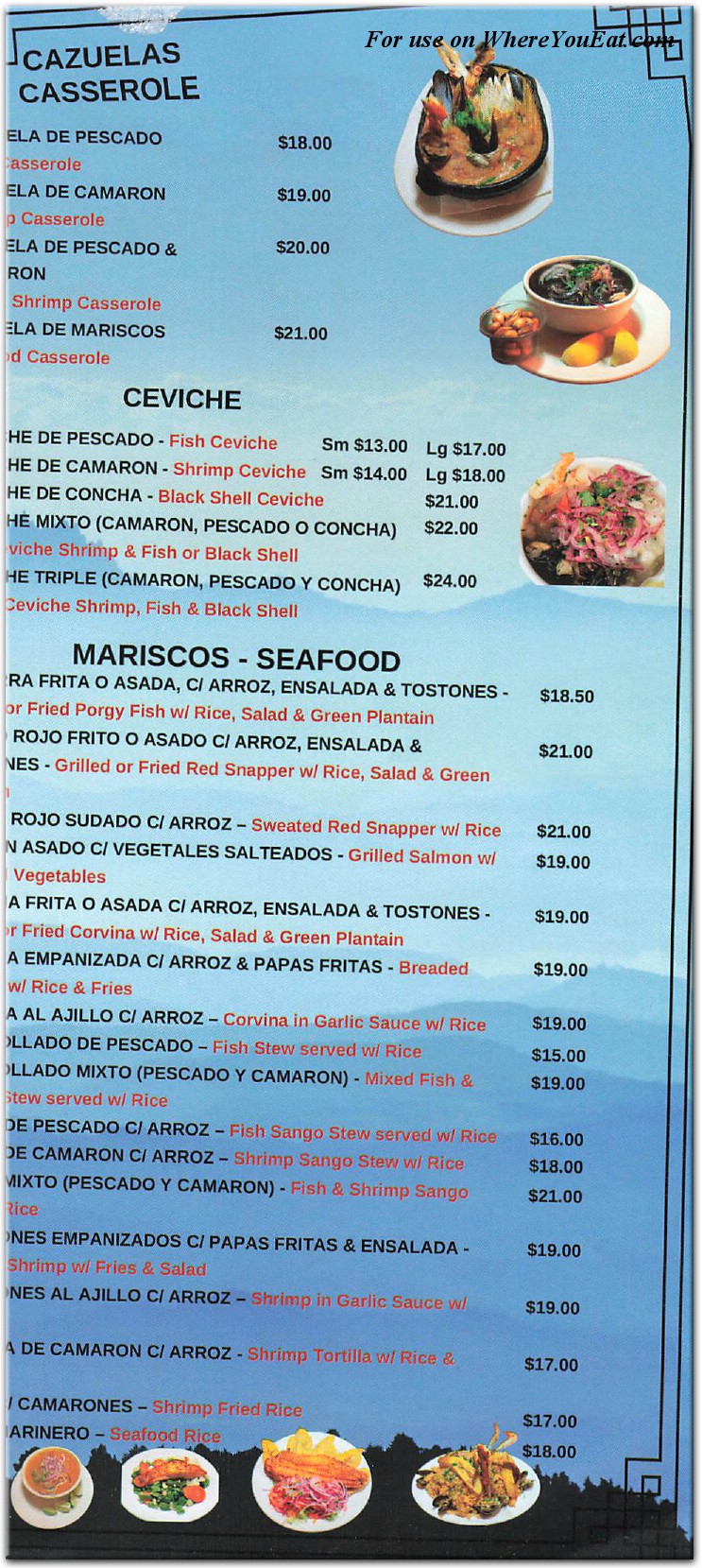 menu image