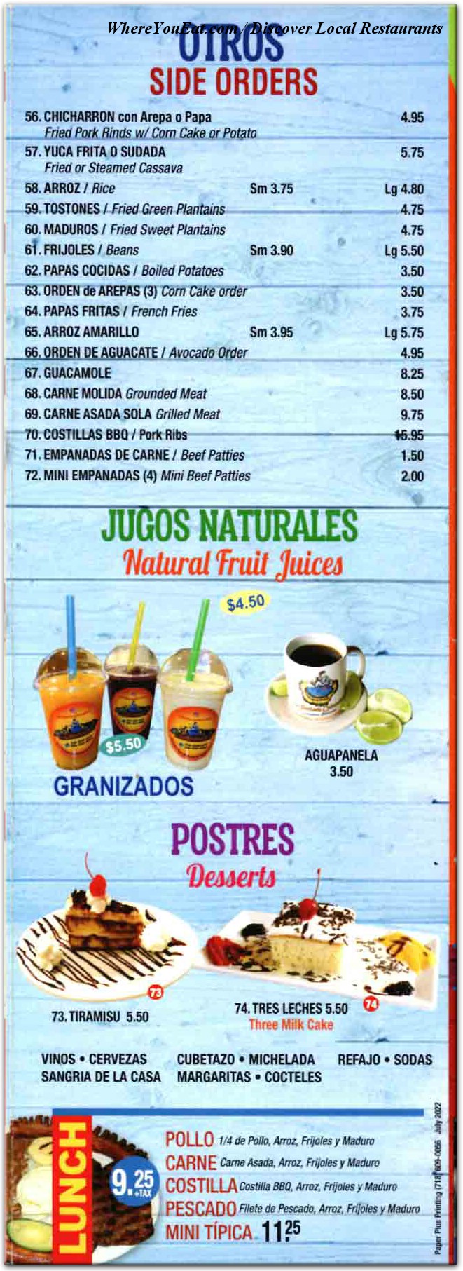 menu image